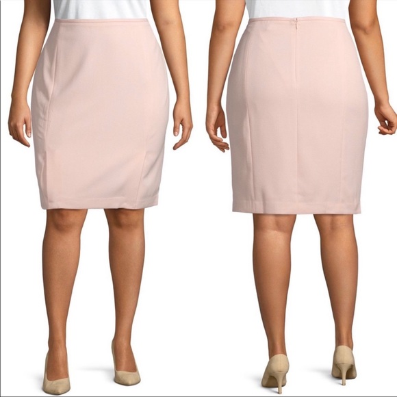 Calvin Klein Dresses & Skirts - NEW Calvin Klein Baby Pink Suiting Skirt Plus Sz 24W